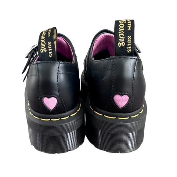 Dr. Martens  Lazy Oaf Platform Pink Black Buckle Creeper collab Leather SZ 6/7 - Picture 6 of 12